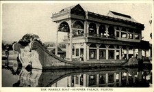 Peiping Marble Boat Summer Palace c1920s-30s Vintage Postcard picture