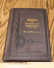 Antique 1878 Gems Of American Scenery White Mountains Stereoscope Views Book picture