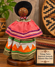 Vintage Seminole Native American US Palmetto Fiber Doll Ownership History N/A picture
