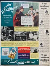 Rare Vintage 1938 Joe DiMaggio New York Yankees Camel Cigarettes Print Ad picture