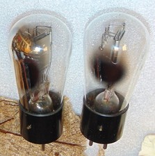 MEGA RARE NOS PAIR WESTERN ELECTRIC GLOBE TUBES D-91144 102-F AUDIO TUBES 1930S picture