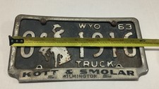 Old Vintage Kott & Smolar Wilmington California License Frame Ford Truck Dealer picture