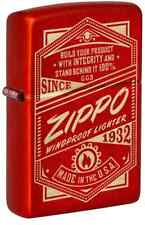 Zippo 48620, It Works Advertising Design, Metallic Red Lighter, (PL) Pipe Insert picture