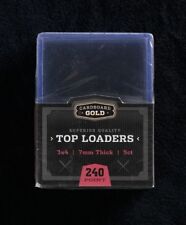 (500) CBG 7MM SUPER THICK BASEBALL TRADING CARD TOPLOADERS 240PT. picture