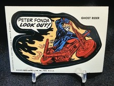 ⚫️🔴1975 Topps Marvel Comic Book Heroes Ghost Rider Tan Back 🔴⚫️ picture