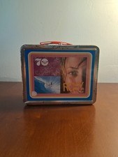 Vintage RARE Roxy Quiksilver Metal Lunchbox Tin With Lid 7.5×6×3 picture