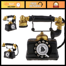Vintage Rotary Telephone Wall Mount - Retro Push Button Dial - Art Deco Home Dec picture
