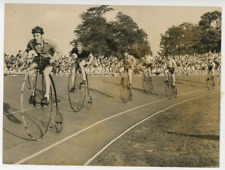 Herne Hill Velodrome, National Cycling Competition, 1949 Vintage Silver Print  picture