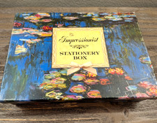Vintage 1998 Claude Monet Impressionist Stationery Box Set Sealed Paper Envelope picture
