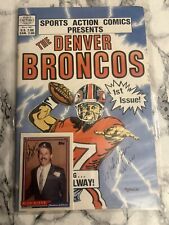 Denver Broncos 1st Edition Sports Action Comics Nick Nixon Autograph + Card 1987 picture