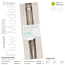 Uniball Zento Flow Three Color Pen 0.5mm Beige Multi-pen -=NEW=- picture
