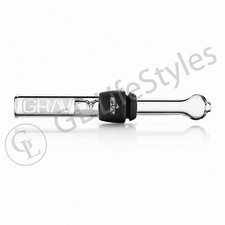 GRAV® 4” GLASS BLUNT BLACK W/ SILICONE GROMMET, EASY CLEAN DESIGN $30+ picture