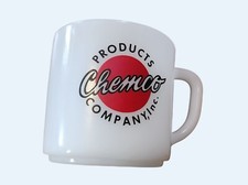 Vintage Milk Glass Chemco Products Advertising Mug By Federal Glass 3
