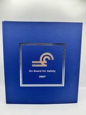 Conrail Railroad 2007 Safety Award Etched Cobalt Blue Crtstal Decanter Set Boxed picture
