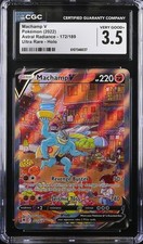 Pokemon 2022 Machamp V #172 Ultra Rare Holo - Astral Radiance - CGC 3.5 π₯πͺ4οΈβ£ picture
