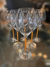 Set of 6 Veuve Clicquot VCP Orange Logo Glasses Champagne Wine Glasses Japan picture