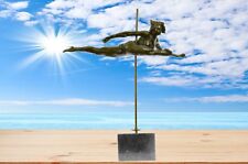NEW Female GYMNAST Sports Athlete Bronze statue Athletic sculpture Hands Split picture