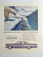 Vintage 1957 - Harrison Car Air Conditioning Original Print Ad (10.5in x 13.5in) picture