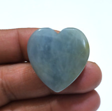 Gorgeous Milky Aquamarine Heart Shape Cabochon 62 Crt Loose Gemstone For Jewelry picture