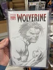 David Finch original Art Sketch Bust (more than Headshot) on Wolverine Blank 300 picture