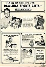 1964 Print Ad Rawlings Sport Gifts w Mickey Mantle, Sonny Randle, John Havlicek picture