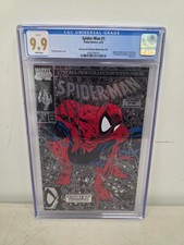 Spider-Man #1 1990 Silver CGC 9.9 -McFarlane SUPER RARE/LOW POP PANINI MEXICO picture