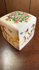 Vintage 1990 Tiffany & Co Kids Playground Ceramic Coin Bank Japan Cat Duck Bunny picture
