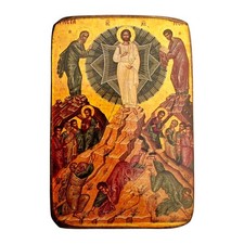 Transfiguration of Christ Orthodox Wood Icon Handmade Greece 9x6cm 3.5x2.4in picture