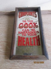 Vintage 1970's Funny Wallace Berrie Co Mirrored Complaints to the Cook picture