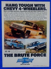 1979 CHEVY 4WD PICKUPS, BLAZERS & LUVS ORIGINAL COLOR PRINT AD CHEVROLET TRUCKS picture