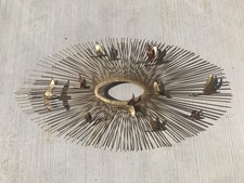 VTG Curtis Jere Flying Birds Sunburst Mid Century Modern Wire Wall Hanging Brass picture