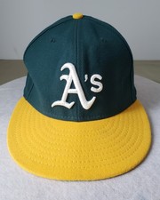 Oakland A's New Era Hat Cap 59Fifty 7 3/8 On Field Made in USA Athletics picture