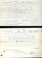Civil War Documents: Provision Returns 1862 New York Cavalry Camp Bates (QTY 2) picture