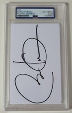 Barack Obama PRESIDENT Signed Autograph Auto 3x5 Index Card Cut Slab JSA G2U picture