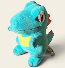 WCT Pokémon Totodile Plush Stuffed Animal Blue/Yellow/Pink Polyester Label 2019 picture