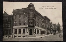 Vintage 1900s Penn Trust Co Bank Norristown Pennsylvania Postcard picture