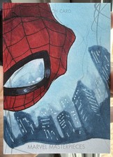 2020 UD Marvel Masterpieces Spider-Man Sketch Chris Botterill 1/1 picture