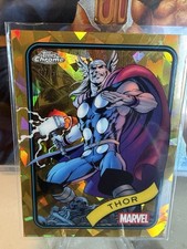 Topps 2025 Marvel Chrome Sapphire Thor 07/50 Gold Refractor Very Clean picture