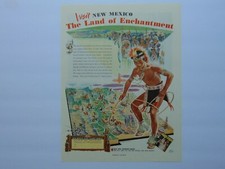 1948 VISIT NEW MEXICO LAND OF ENCHANTMENT Tourist Bureau vintage art print ad picture
