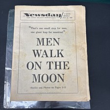 Vintage 1969 Newsday Newspaper Apollo 11 Moon Landing Men Walk on the Moon picture