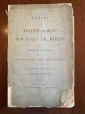 Civil War 12th New Jersey Signed Gettysburg Captain Riley LTC Thompson Book picture
