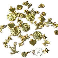 Louis Vuitton Lot of 35 Loose Key Charm Gold Metal 15mm picture