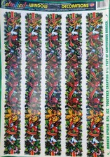 1990's Colorifics Magic Window Cling 6.5 Feet Continuous Border Christmas Decor picture