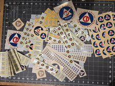 HUGE HOARD of authentic Vintage Civil Defense Waterslide Decals picture