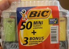 BiC Mini Lighters 53 Pack Assorted Colors picture