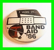Vintage I Was In Bandaid 1986 Pin Back Button picture
