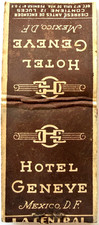 1930s Hotel Geneve Mexico DF Matchbook Vintage Imported Mexican Matches picture