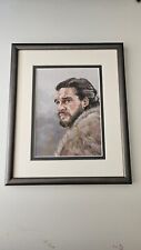 Original Framed Artwork Jon Snow Game Of Thrones Autographed One Of A Kind picture