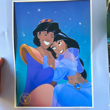 Disney Store Aladdin Exclusive Commemorative Lithograph 1993 and dwarf picture