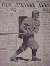 VINTAGE NEWSPAPER HEADLINE~BASEBALL NY GIANTS WIN CASEY STENGEL HERO AT BAT 1923 picture